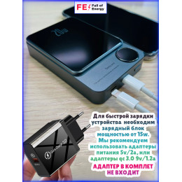  Беспроводная зарядка Magsafe для iphone Powerbank 10 000 mAh серый