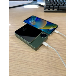  Беспроводная зарядка iphone магнитная Powerbank 10 000 mAh зеленый 
