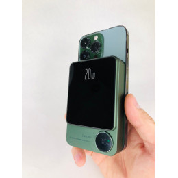  Беспроводная зарядка iphone магнитная Powerbank 10 000 mAh зеленый 