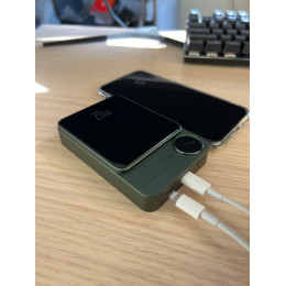  Беспроводная зарядка iphone магнитная Powerbank 10 000 mAh зеленый 