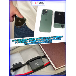  Беспроводная зарядка iphone магнитная Powerbank 10 000 mAh зеленый 
