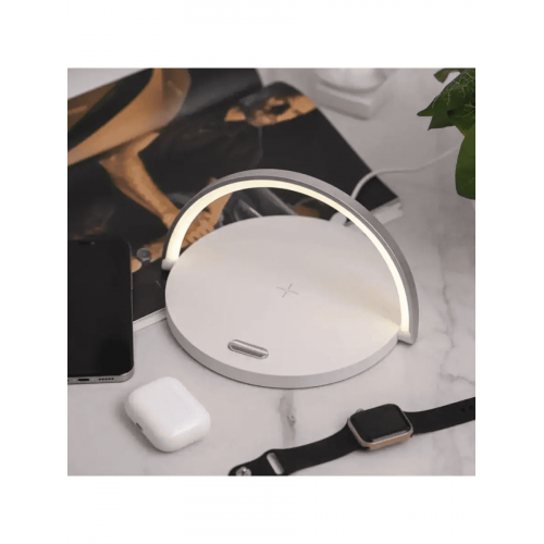 Беспроводная зарядка с LED USB-C, 10Вт