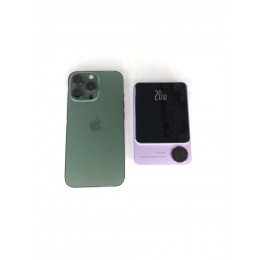 Беспроводная зарядка iphone магнитная Powerbank 10 000 mAh фиолетовый 