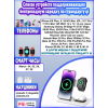Складная Беспроводная зарядка 4 в 1 A80 для iPhone, Android